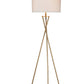 64.5" In Ester Matte Gold Hourglass Mid-century Metal Floor Lamp