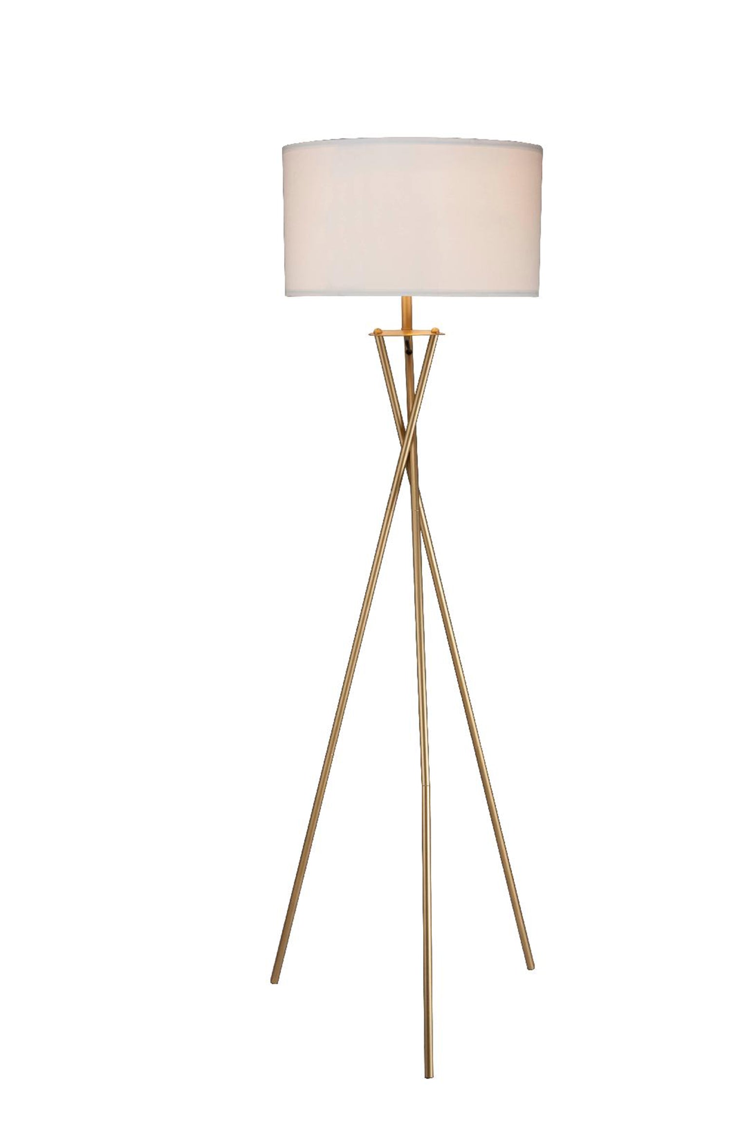 64.5" In Ester Matte Gold Hourglass Mid-century Metal Floor Lamp-zoom-2