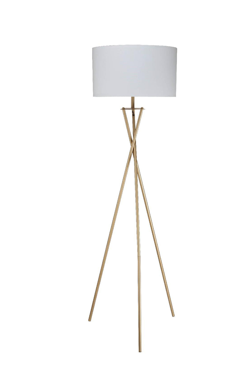 64.5" In Ester Matte Gold Hourglass Mid-century Metal Floor Lamp-zoom-