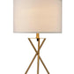 26.25" In Ester Matte Gold Hourglass Mid-century Metal Table Lamp