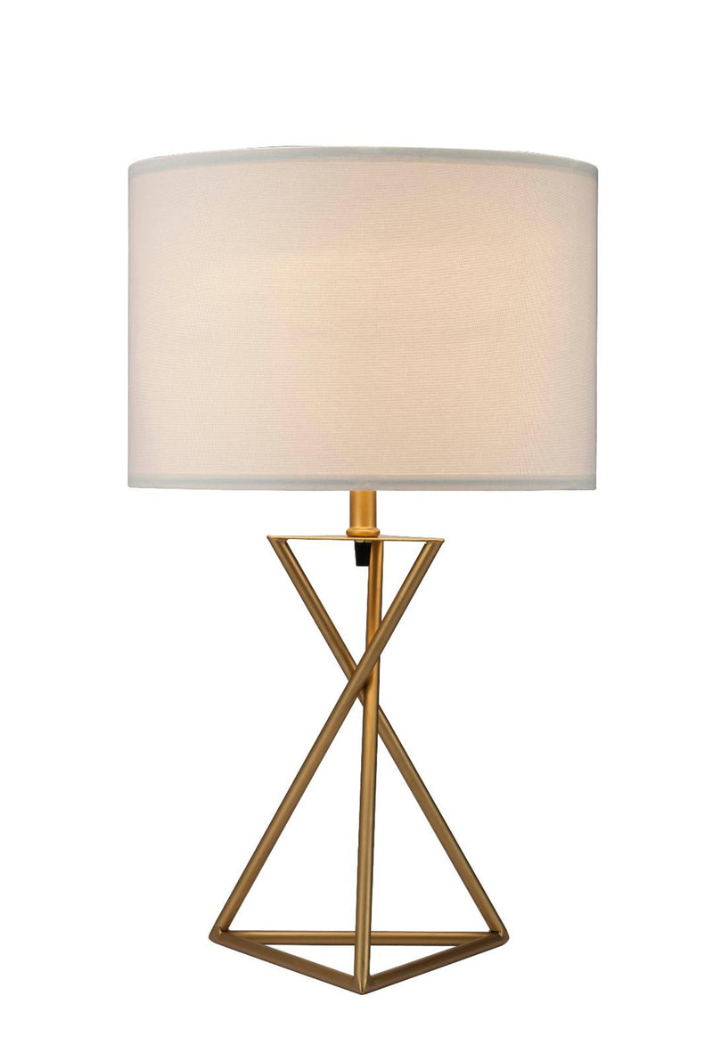 26.25" In Ester Matte Gold Hourglass Mid-century Metal Table Lamp-zoom-