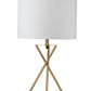 26.25" In Ester Matte Gold Hourglass Mid-century Metal Table Lamp