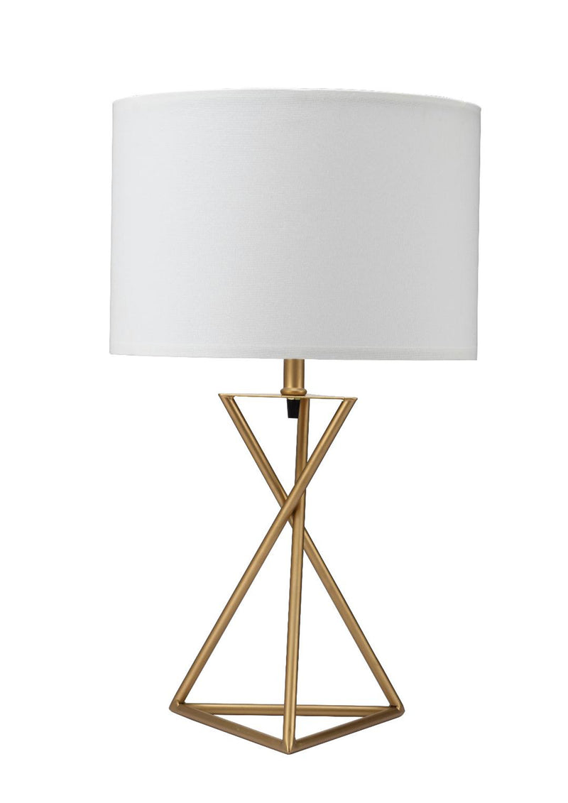26.25" In Ester Matte Gold Hourglass Mid-century Metal Table Lamp-zoom-