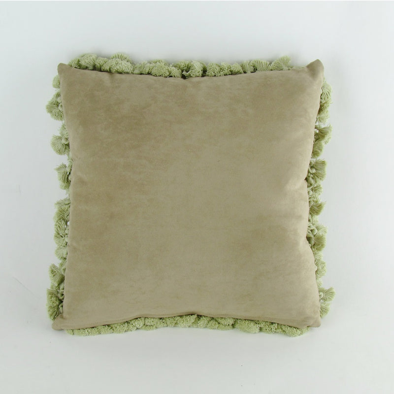 Hand Stiched Red Flower Needle Point Pillow-zoom-