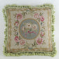 Hand Stiched Flower Needle Point Pillow Needle Point Pillow