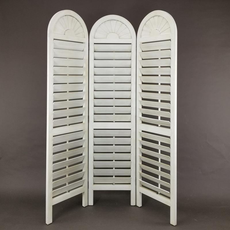 Antiqued Venetian Room Divider White-zoom-