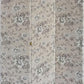 71 Inch 3 Panel Fabric Room Divider with Floral Print, Gray