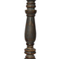 Handmade Pillar Shape Wooden Candle Holder With Flared Top Brown And Gray Set Of 3