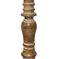 Handcrafted Distressed Wooden Candle Holder With Pedestal Body Brown Set Of 3