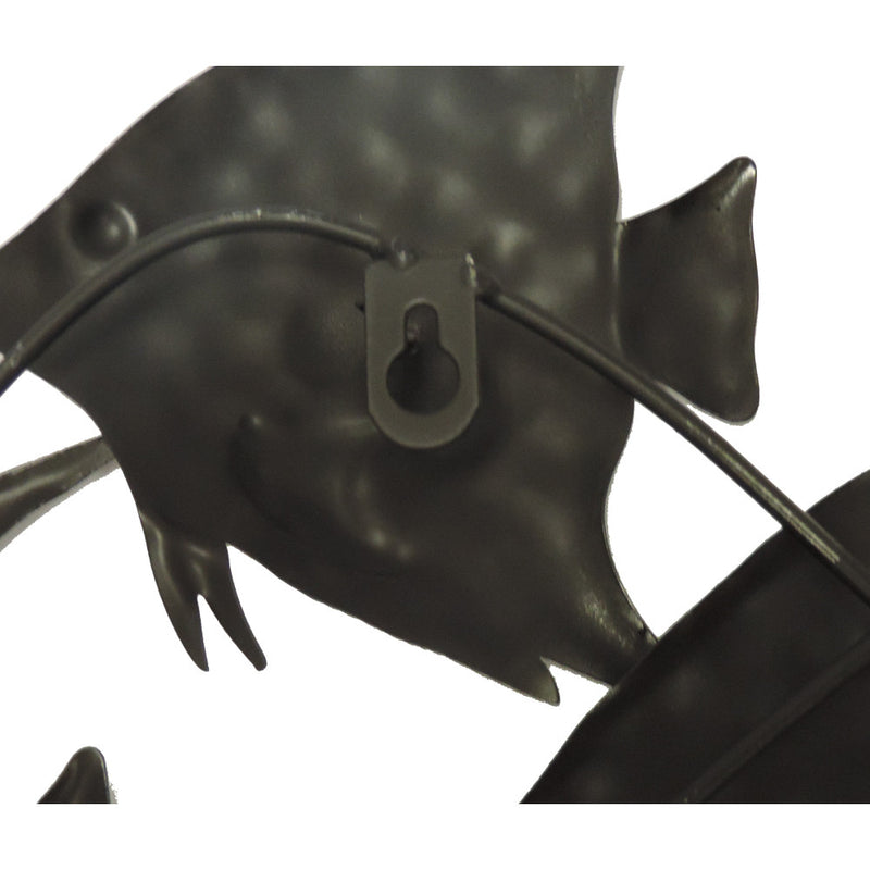 Three Dimensional Hanging Metal Fish Wall Art Decor Multicolor-zoom-