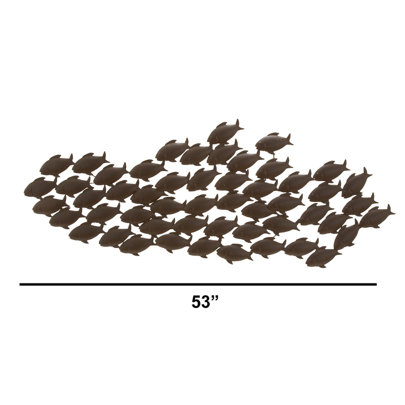 Attractive Metal Fish Wall Decor In Bronze-zoom-