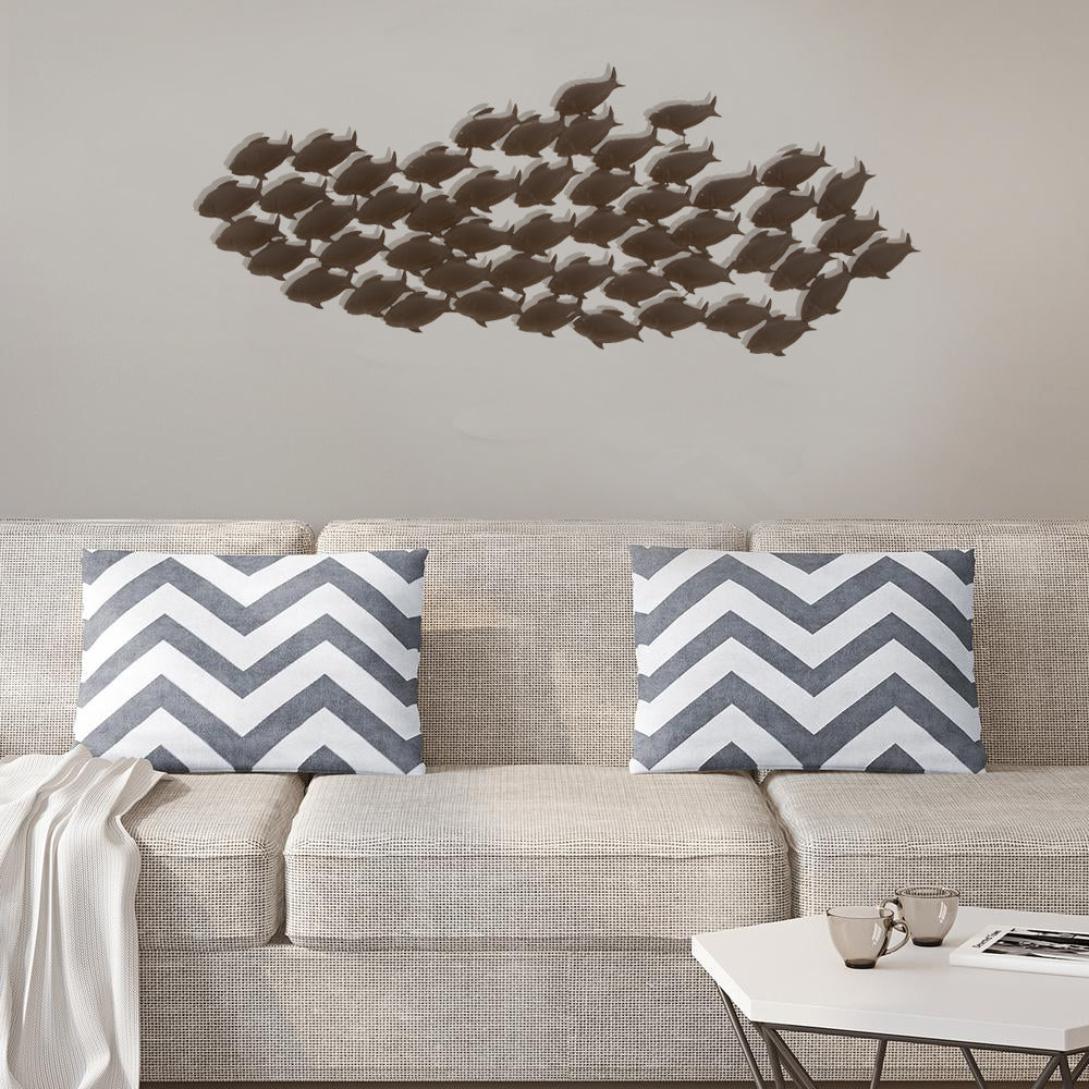 Attractive Metal Fish Wall Decor In Bronze-zoom-5