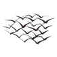 Benzara Metal Flock Of Flying Birds Wall Decor Black