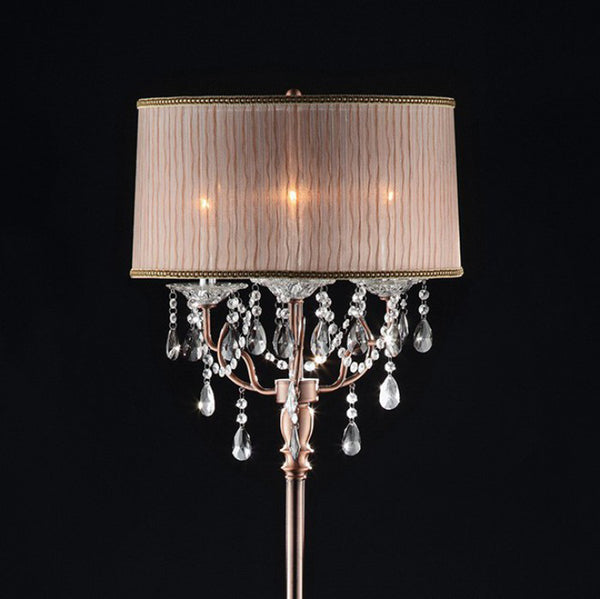 Cecelia Crystal Lamp With Antler Design Floor Lamp
