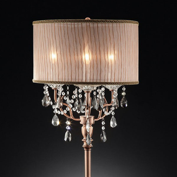 Cecelia Crystal Lamp With Antler Design Table Lamp