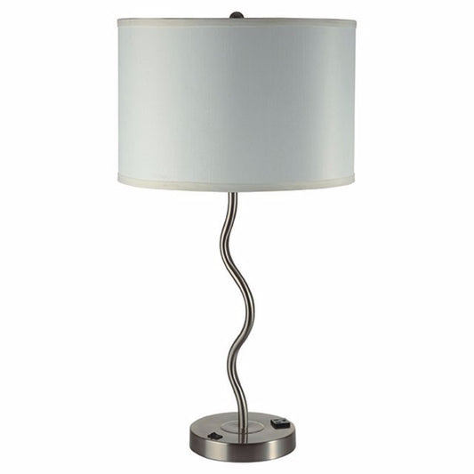 Sprig Contemporary Table Lamp With Adjustable Socket Set Of Two White