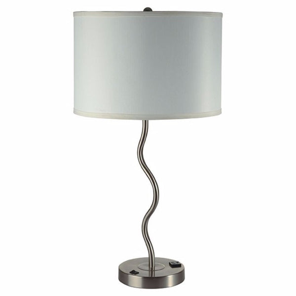 Sprig Contemporary Table Lamp With Adjustable Socket Set Of Two White