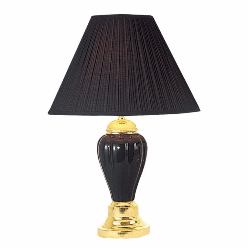 Traditional Style Table Lamp Set of 6 Black-zoom-