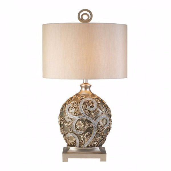 Estelle Traditional Style Table Lamp Champagne Silver