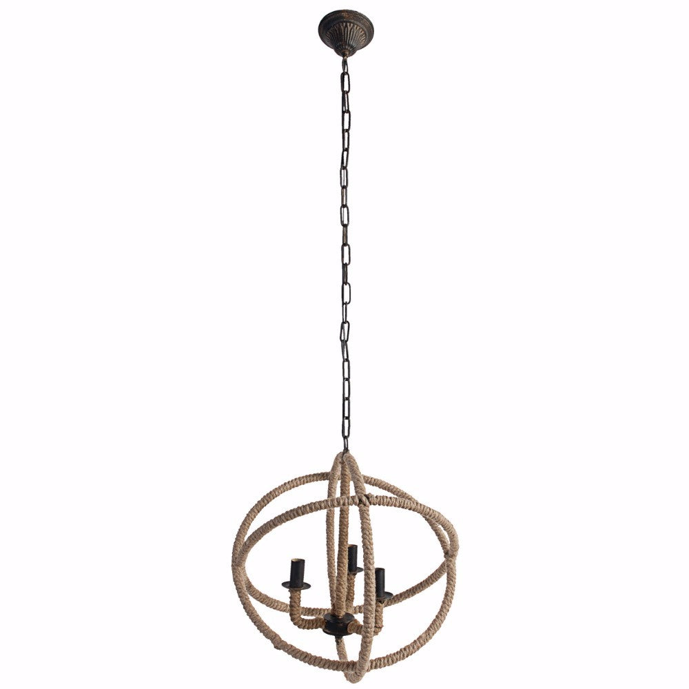Impressive Cade 3 Light Roped Chandelier-zoom-1