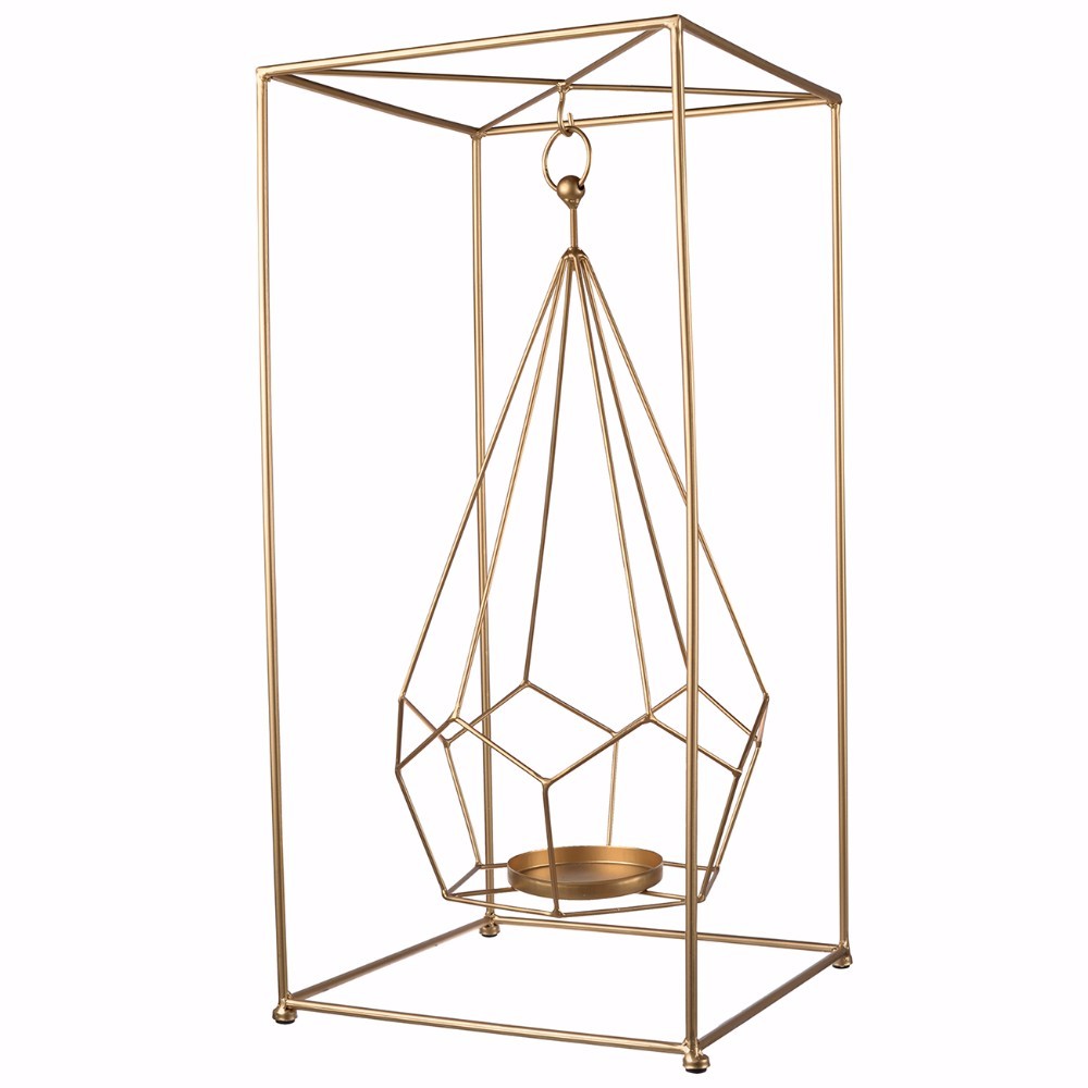 Stately Punctuated Metal Candle Holder-zoom-1