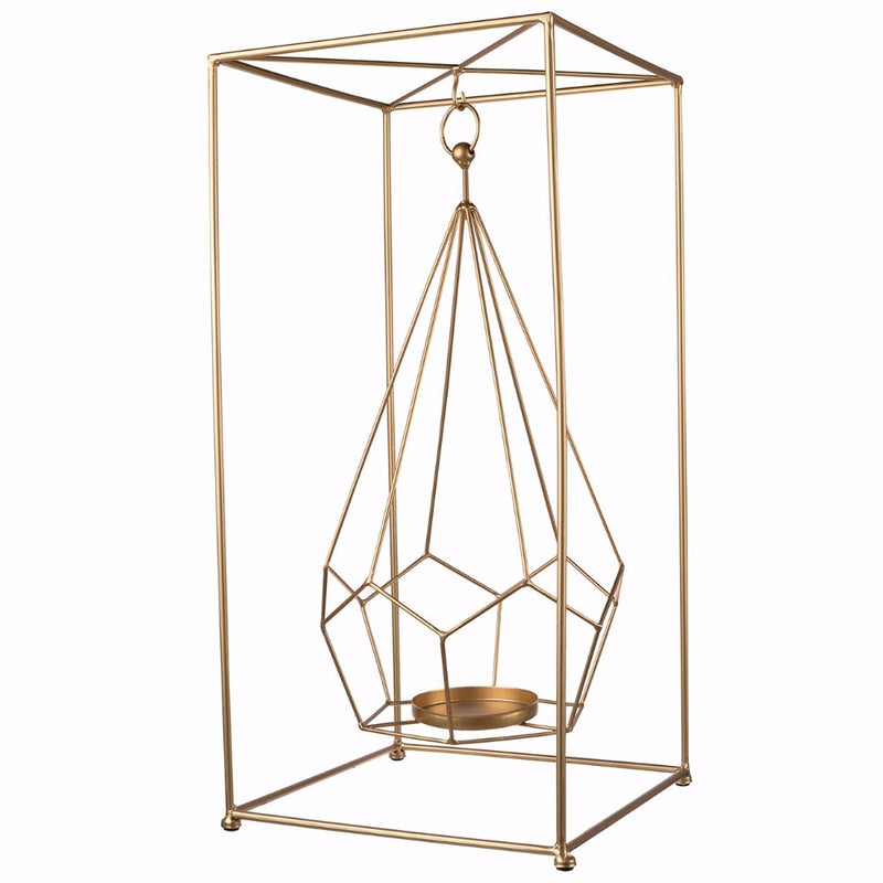 Stately Punctuated Metal Candle Holder-zoom-