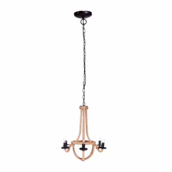 Solid Iron Spray 6 Light Chandelier Gold And Black