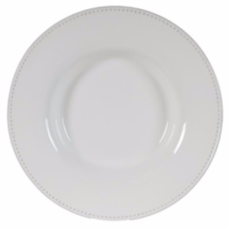 Enticing Round Decorative Porcelain Plate White-zoom-