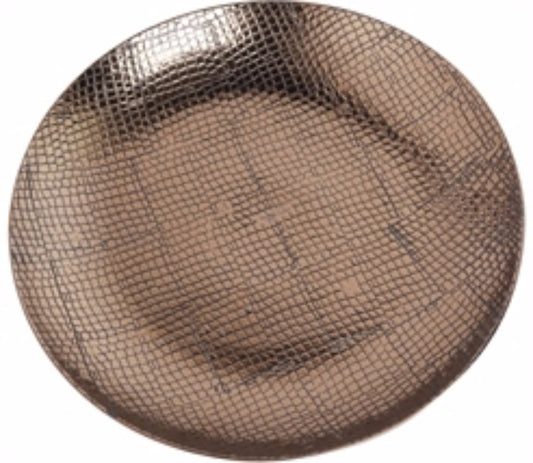 Ceramic Reptile Textured Decorative Plate Brown