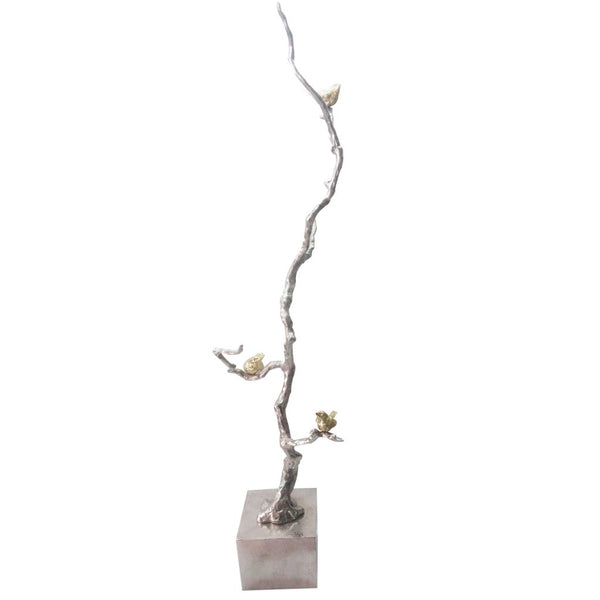 Shimmering Aluminum Branch Decor Accent Silver