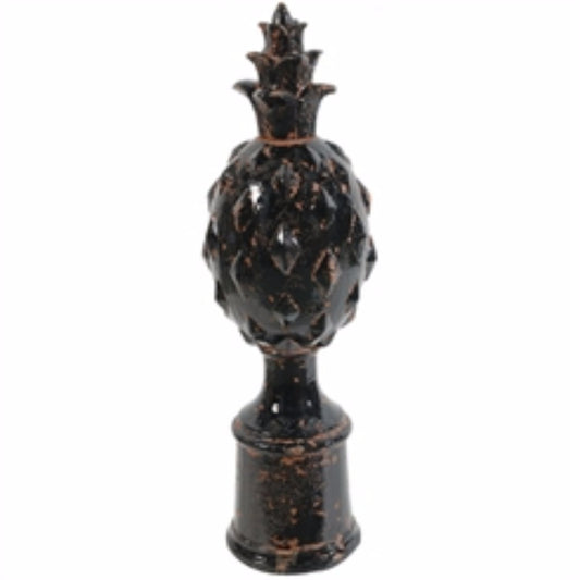 Decorative Ceramic Finial Black
