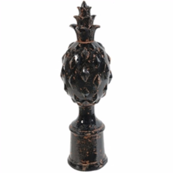Decorative Ceramic Finial Black