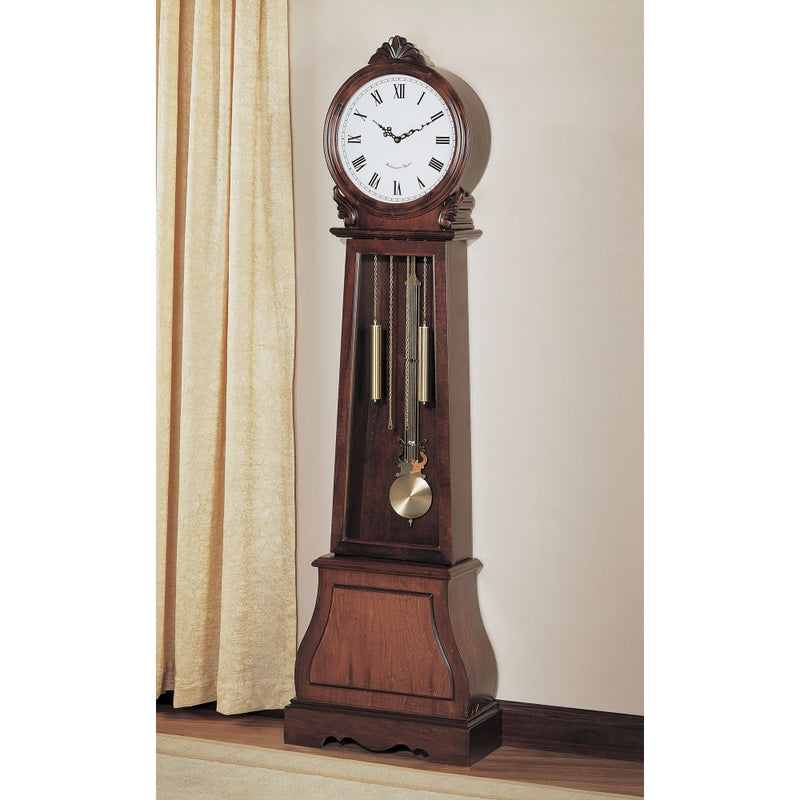 Brown Traditional Grandfather Clock With Chime-zoom-