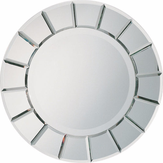 Modish Round Sun Shape Accent Mirror Silver