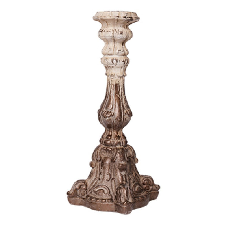 Magnesia Candle Holder Rustic Brown-zoom-
