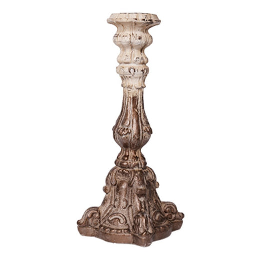 Magnesia Candle Holder Rustic Brown