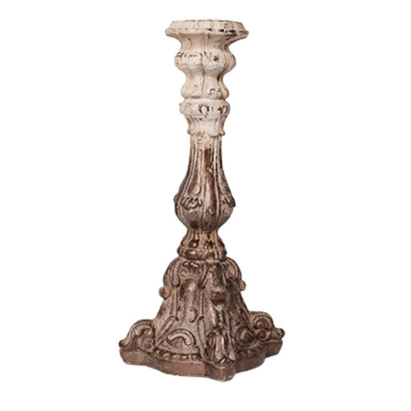 Magnesia Candle Holder Rustic Brown