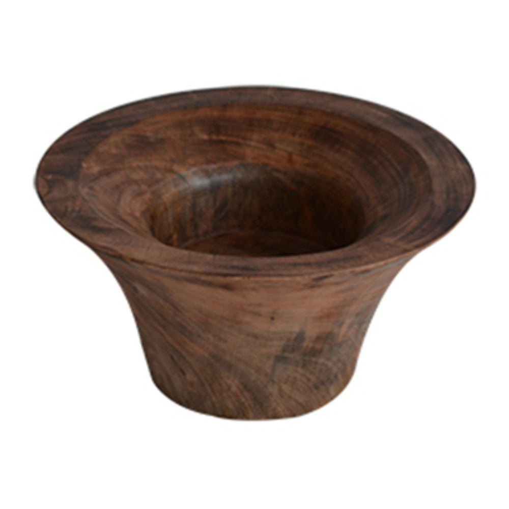Large Decorative Wooden Bowl Brown-zoom-1