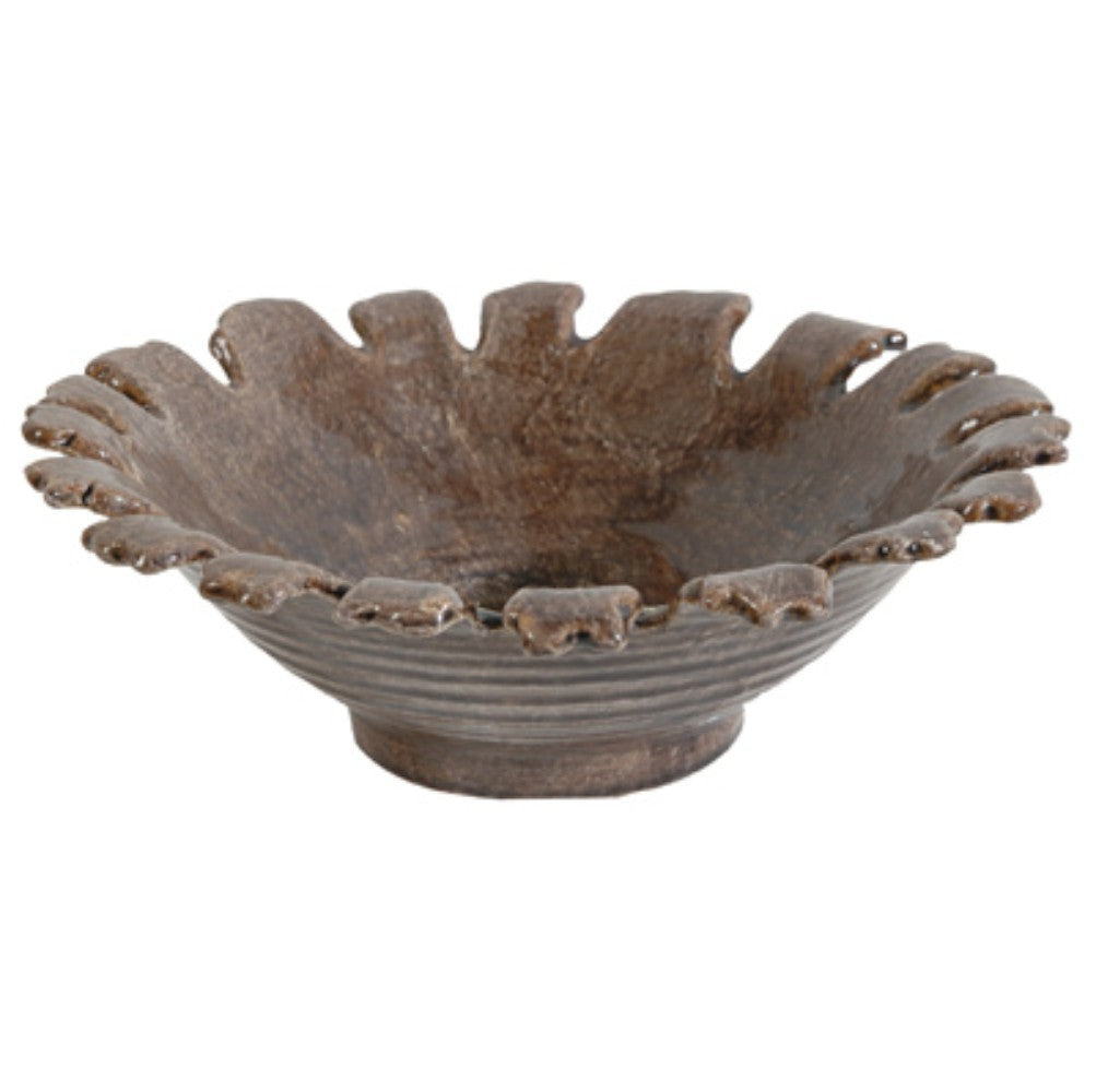Decorative Ceramic Plate Brown-zoom-1