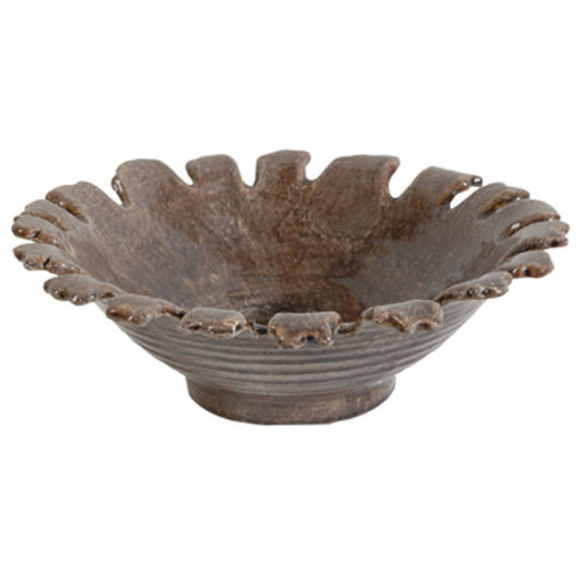 Decorative Ceramic Plate Brown