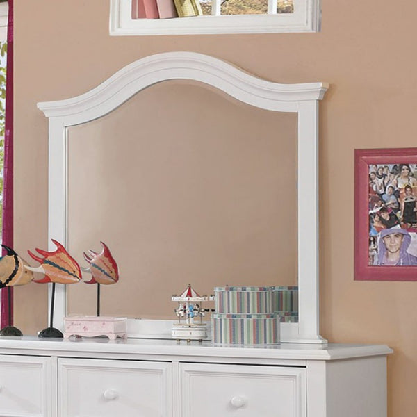 Traditional Design Frame Mirror White