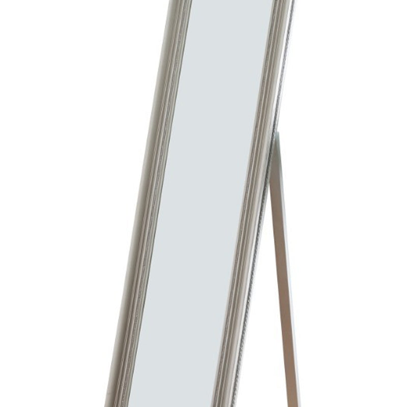 Camilla Full Length Standing Mirror With Decorative Design Silver-zoom-