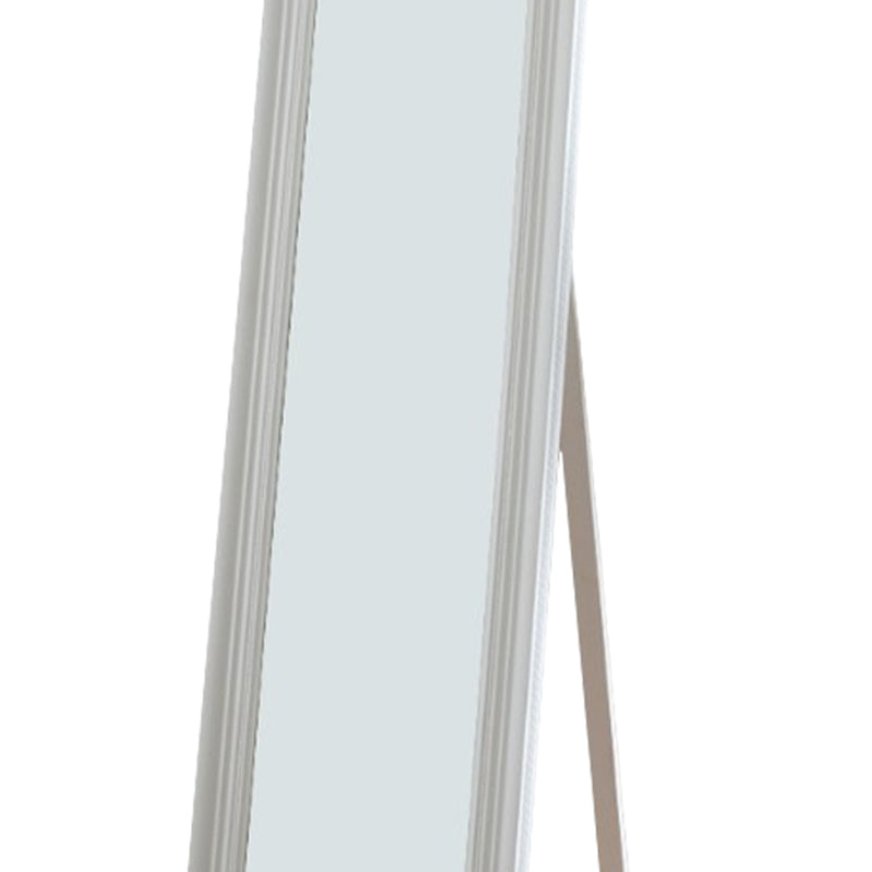 Camilla Full Length Standing Mirror With Decorative Design White-zoom-