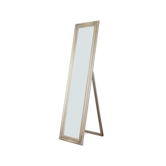 Cecilia Full Length Standing Mirror With Decorative Design Champagne