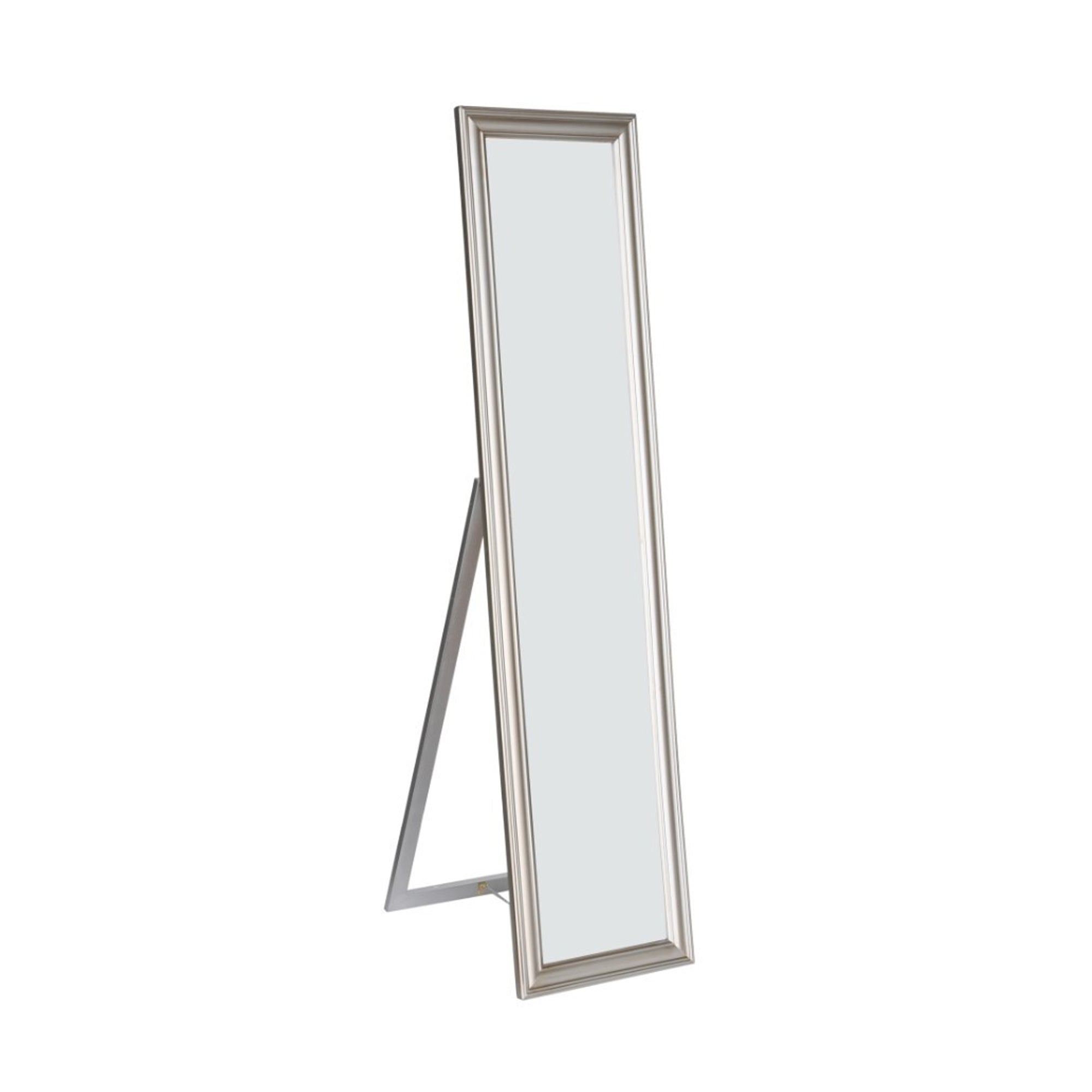 Elisabetta Full Length Standing Mirror With Decorative Design Silver