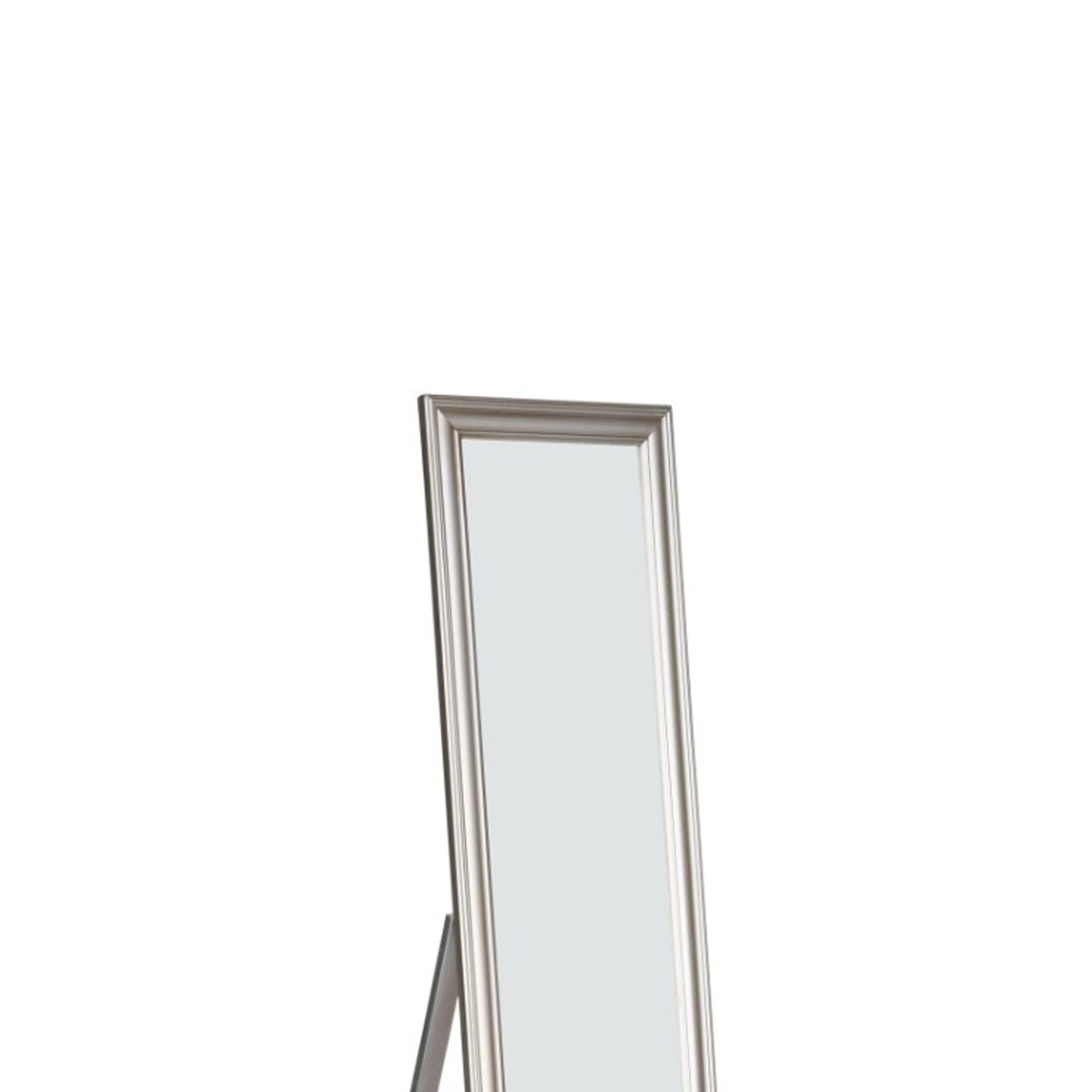 Elisabetta Full Length Standing Mirror With Decorative Design Silver-zoom-2