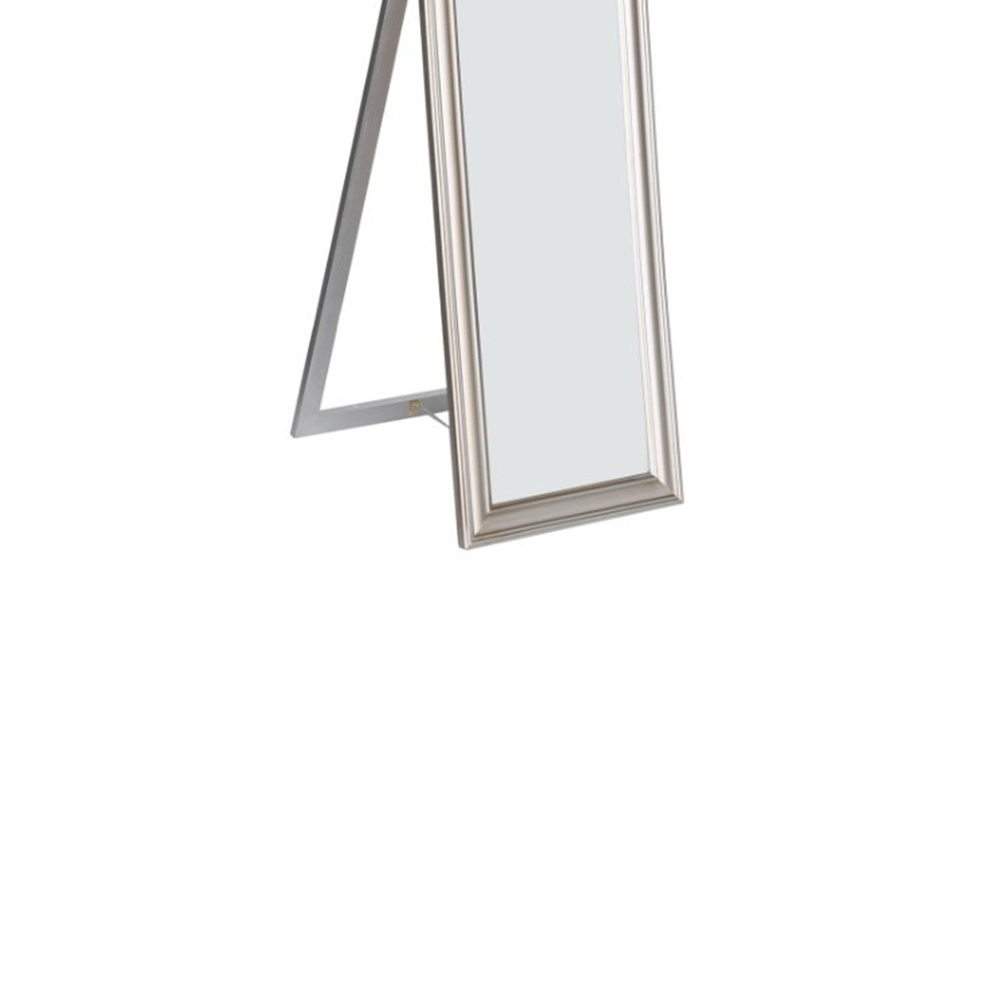 Elisabetta Full Length Standing Mirror With Decorative Design Silver-zoom-3