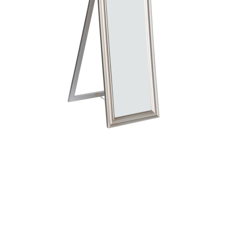 Elisabetta Full Length Standing Mirror With Decorative Design Silver-zoom-