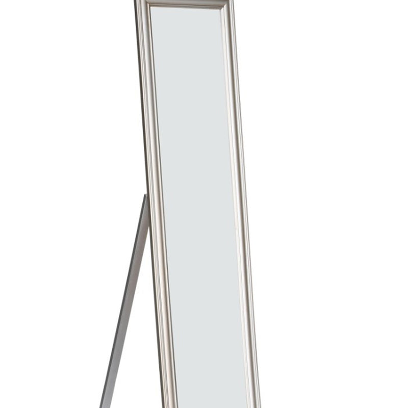 Elisabetta Full Length Standing Mirror With Decorative Design Silver-zoom-
