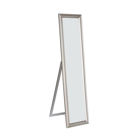 Elisabetta Full Length Standing Mirror With Decorative Design Silver